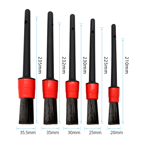 Kit de 5 Brochas de Limpieza Auto Detailing
