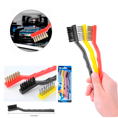 Kit de 3 cepillos de alambre genéricos