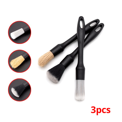 Kit de 3 Brochas de Limpieza Auto Detailing