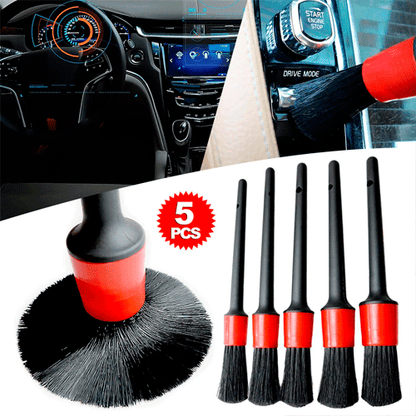 Kit de 5 Brochas de Limpieza Auto Detailing